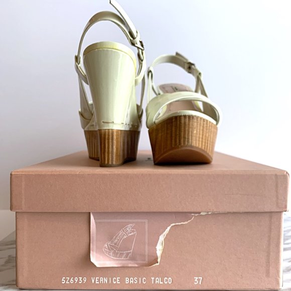 Miu Miu White Patent Leather Platform Sandals DIY - Picture 6 of 8